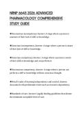 NRNP 6645 2026 ADVANCED PHARMACOLOGY COMPREHENSIVE STUDY GUIDE