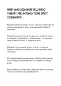NRNP 6645 2026 HIGH-YIELD DRUG THERAPY AND INTERVENTIONS STUDY COMPANION