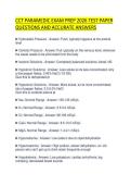 CCT PARAMEDIC EXAM PREP 2026 TEST PAPER QUESTIONS AND ACCURATE ANSWERS