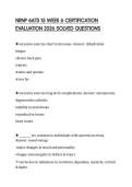 NRNP 6675 15 WEEK 6 CERTIFICATION EVALUATION 2026 SOLVED QUESTIONS