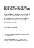 NRNP 6675 15 WEEK 6 STUDY GUIDE 2026 COMPREHENSIVE ANSWERS ALREADY PASSED
