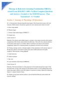 Massage & Bodywork Licensing Examination &lpar;MBLEx&rpar; Actual Exam 2026&sol;2027&colon; 100&percnt; Verified Complete Questions and Answers &vert; Graded A&plus; for FSMTB Success &ndash; Pass Guaranteed - A&plus; Graded