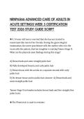 NRNP6566 ADVANCED CARE OF ADULTS IN ACUTE SETTINGS WEEK 3 CERTIFICATION TEST 2026 STUDY GUIDE SCRIPT