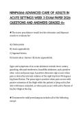 NRNP6566 ADVANCED CARE OF ADULTS IN ACUTE SETTINGS WEEK 3 EXAM PAPER 2026 QUESTIONS AND ANSWERS GRADED A&plus;