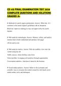 CD 415 FINAL EXAMINATION TEST 2026 COMPLETE QUESTIONS AND SOLUTIONS GRADED A&plus;