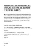 NRNP6645 FINAL PSYCHOTHERAPY MULTIPLE MODALITIES EXAM PAPER 2026 QUESTIONS AND ANSWERS GRADED A&plus;