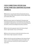 CDCR CORRECTIONS OFFICER EXAM ACTUAL PAPER 2026 QUESTIONS SOLUTIONS GRADED A&plus;
