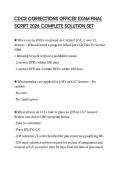 CDCR CORRECTIONS OFFICER EXAM FINAL SCRIPT 2026 COMPLETE SOLUTION SET