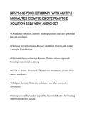 NRNP6645 PSYCHOTHERAPY WITH MULTIPLE MODALITIES COMPREHENSIVE PRACTICE SOLUTION 2026 VIEW AHEAD SET