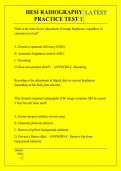 HESI RADIOGRAPHY  PRACTICE TEST 1 QUESTIONS AND ANSWERS 2026