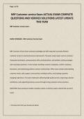 NRF Customer service Exam ACTUAL EXAM COMPLETE QUESTIONS AND VERIFIED SOLUTIONS LATEST UPDATE THIS YEAR&period;pdf