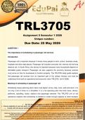 TRL3705 Assignment 5 &lpar;COMPLETE ANSWERS&rpar; Semester 1 2026 - DUE 25 May  2026
