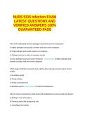 NURS 5315 Infection EXAM LATEST QUESTIONS AND VERIFIED ANSWERS 100&percnt; GUARANTEED PASS