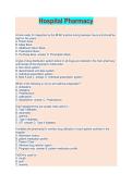 Hospital Pharmacy 2026&sol;2027 &vert; Complete Study Guide & Verified Practice Questions