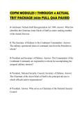 CDFM MODULES 1 THROUGH 4 ACTUAL TEST PACKAGE 2026 FULL Q&A PASSED