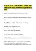 CDIP ACTUAL EXAM BUNDLE SCRIPT 2026 QUESTIONS WITH ANSWERS GUARANTEED PASS