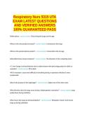  Respiratory Nurs 5315 UTA EXAM LATEST QUESTIONS AND VERIFIED ANSWERS 100&percnt; GUARANTEED PASS