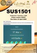 SUS1501 Assignment 7 &lpar;COMPLETE ANSWERS&rpar; Semester 1 2026 - DUE 23 April 2026