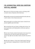 CDL AIR BRAKE FINAL PAPER 2026 QUESTIONS WITH FULL ANSWERS