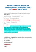 GCU NUR-631&colon; Advanced Physiology and Pathophysiology FINAL EXAM 2026&vert;NEW UPDATE WITH 180Qs&As AND RATIONALES