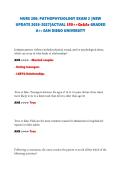 NURS 208&colon; PATHOPHYSIOLOGY EXAM 2 &vert;NEW UPDATE 2026-2027&vert;ACTUAL 350&plus;&plus;Qs&As GRADED A&plus;&colon; SAN DIEGO UNIVERSITY
