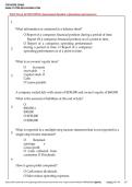 WGU D102 ACCOUNTING pre Assessment Section 1 Questions and answers