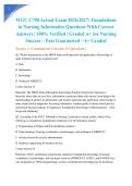 WGU C790 Actual Exam 2026&sol;2027&colon; Foundations in Nursing Informatics Questions With Correct Answers &vert; 100&percnt; Verified &vert; Graded A&plus; for Nursing Success &ndash; Pass Guaranteed - A&plus; Graded