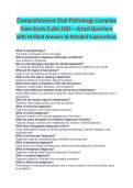 Comprehensive Oral Pathology Complete Exam Study Guide 2026&sol;2027 &vert; Exam Questions & Verified Answers