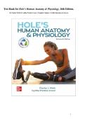 Test Bank for Hole&rsquo;s Human Anatomy & Physiology&comma; 16th Edition&period; By Charles Welsh & Cynthia Prentice-Craver &vert; Complete Chapters &vert; Verified Questions & Answers
