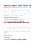 2026 FISDAP PARAMEDIC FINAL LATEST EXAM &vert;200  FREQUENTLY TESTED Qs&As&vert;ALREADY GRADED A&plus;&vert;