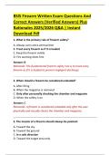BSIS Firearm Written Exam Questions And  Correct Answers &lpar;Verified Answers&rpar; Plus  Rationales 2025&sol;2026 Q&A &vert; Instant  Download Pdf 