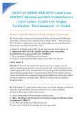 ANAPLAN MODEL BUILDING Actual Exam 2026&sol;2027&colon; Questions and 100&percnt; Verified Answers &vert; Latest Update &vert; Graded A for Anaplan Certification &ndash; Pass Guaranteed - A&plus; Graded