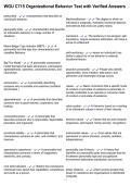 WGU C715 Organizational Behavior Test with Verified Answers