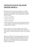 CEN PRACTICE EXAM SET 2026 SOLVED QUESTIONS GRADED A&plus;