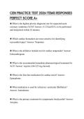 CEN PRACTICE TEST 2026 ITEMS RESPONSES PERFECT SCORE A&plus;