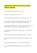 Welding final exam Questions and answers Updated RATED A&plus; 2025&sol;2026