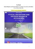 Test Bank Ethical Obligations and Decision-Making in Accounting&colon; Text and Cases&comma; 6th Edition by Steven Mintz and William Miller All Chapters Covered&vert; Latest Edition&vert; 100&percnt; Verified Answers