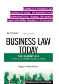 Complete Solution & Answer Guide&colon; Business Law Today&colon; The Essentials &lpar;13th Edition&rpar; &ndash; Roger LeRoy Miller