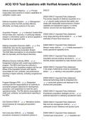 ACQ 1010 Test Questions with Verified Answers Rated A