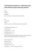 FTCE Elementary Education K-6 &ndash; Mathematics Study Guide with Key Concepts and Practice Questions