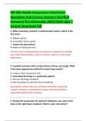 NR-302 Health Assessment Final Exam  Questions And Correct Answers &lpar;Verified  Answers&rpar; Plus Rationales 2025&sol;2026 Q&A &vert;  Instant Download Pdf 