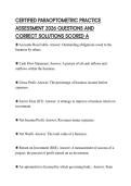 CERTIFIED PARAOPTOMETRIC PRACTICE ASSESSMENT 2026 QUESTIONS AND CORRECT SOLUTIONS SCORED A