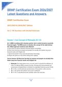BRMP Certification  Exam 2026&sol;2027  Latest Questions  and Answers&period;