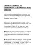 CERTIFIED POOL OPERATOR 2 COMPREHENSIVE ASSESSMENT 2026 TESTED QUESTIONS