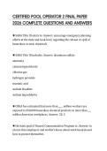 CERTIFIED POOL OPERATOR 2 FINAL PAPER 2026 COMPLETE QUESTIONS AND ANSWERS