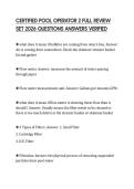 CERTIFIED POOL OPERATOR 2 FULL REVIEW SET 2026 QUESTIONS ANSWERS VERIFIED
