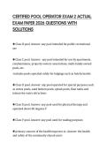 CERTIFIED POOL OPERATOR EXAM 2 ACTUAL EXAM PAPER 2026 QUESTIONS WITH SOLUTIONS
