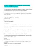 OPOTA Final Exam &lpar;SPOs&rpar; Review Questions with Answers Verified by Expert 