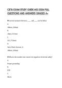 CETA EXAM STUDY GUIDE 603 2026 FULL QUESTIONS AND ANSWERS GRADED A&plus;