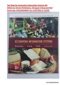 Test Bank for Accounting Information Systems 4th Edition by Vernon Richardson&comma; Chengyee Chang and Rod Smith isbn-9781264444847 ALL CHAPTERS A&plus; GUIDE